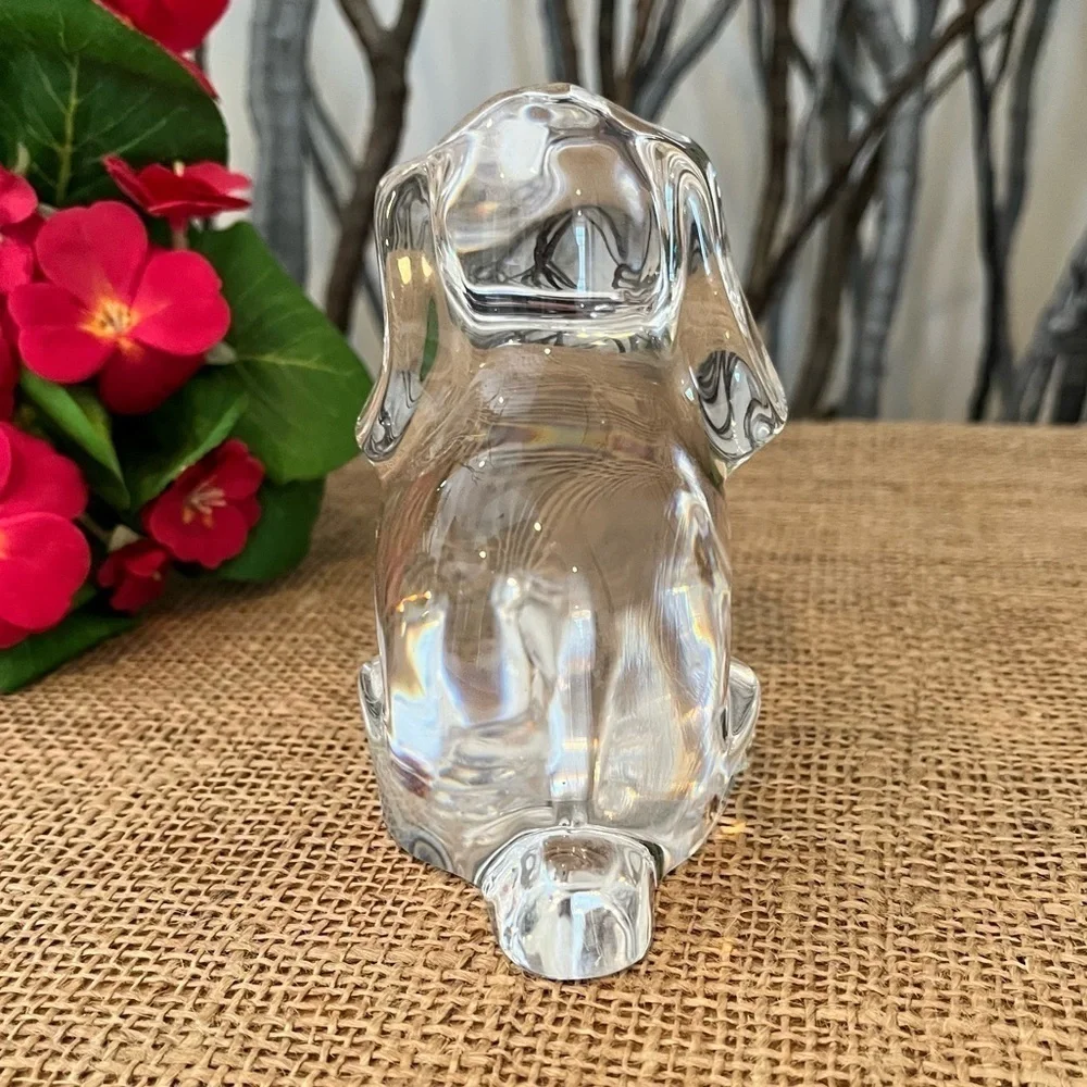 Vintage Orrefors Sweden Crystal Puppy Dog